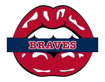 Atlanta Braves Lips Logo vinyl decal